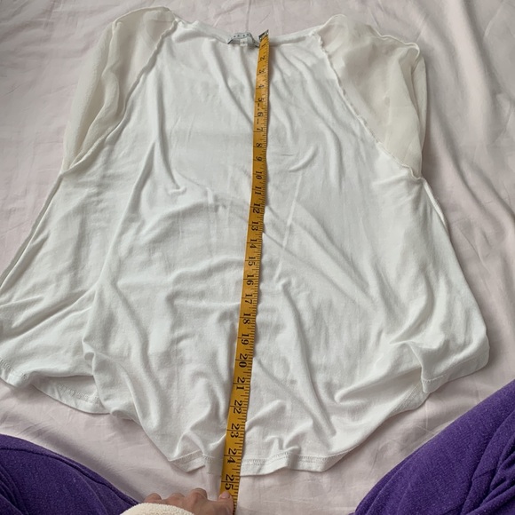 NWOT Ted Haute white top, Flowy, silk, V neck, size S - Picture 7 of 9